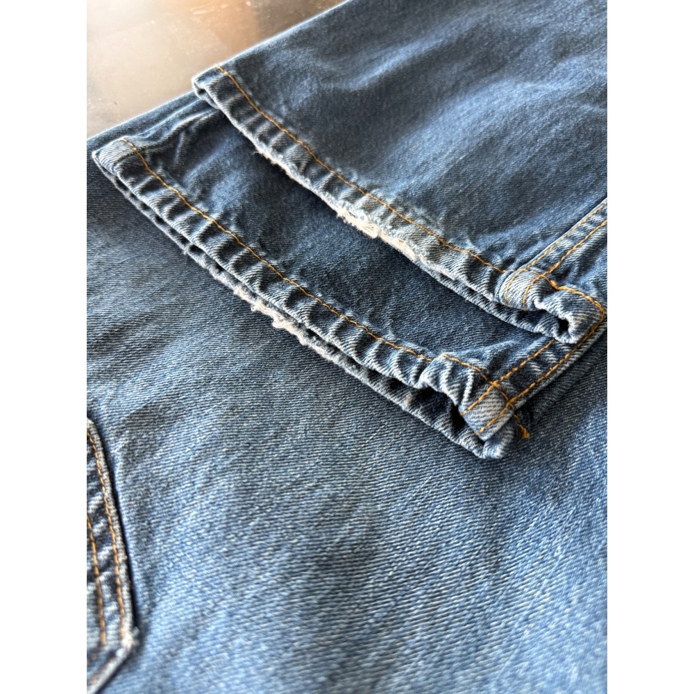 Levi's 514 Straight Fit Jeans Mens 32x32 Denim Country Grunge Distressed Rock - Picture 7 of 11